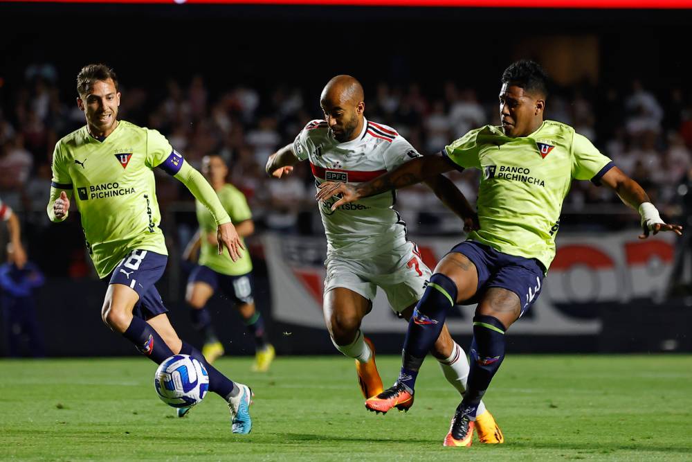 Jogadores do LDU durante a Sulamericana